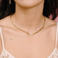 schakelketting hartje strass goudkleurig