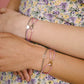 Armbanden set hartjes zilverkleurig