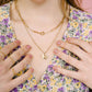 Paperclip schakelketting goudkleurig