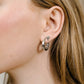 Hoops met structuur 20mm zilverkleurig