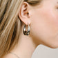 Hoops ovaal chunky xl zilverkleurig