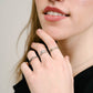 ring met slang zilverkleurig