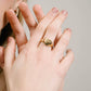 Zegelring hart love goudkleurig