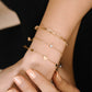 Dubbele armband paperclip schakel goudkleurig