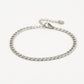 Fijne schakelarmband ovaal zilverkleurig