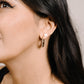 hoops met chain en steentjes goudkleurig