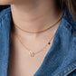 Ketting dubbele klavertjes connected goudkleurig