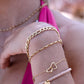 Schakelarmband breed basic goudkleurig