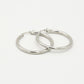 Oorringen hoops zilverkleurig 30mm