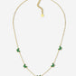 Necklace butterflies green gold colored
