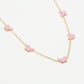 Ketting vlinders roze goudkleurig