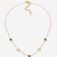 Ketting klavers groen met strass