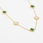 Ketting klavers groen met strass