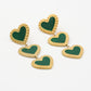 Hartjes oorbellen hanger groen