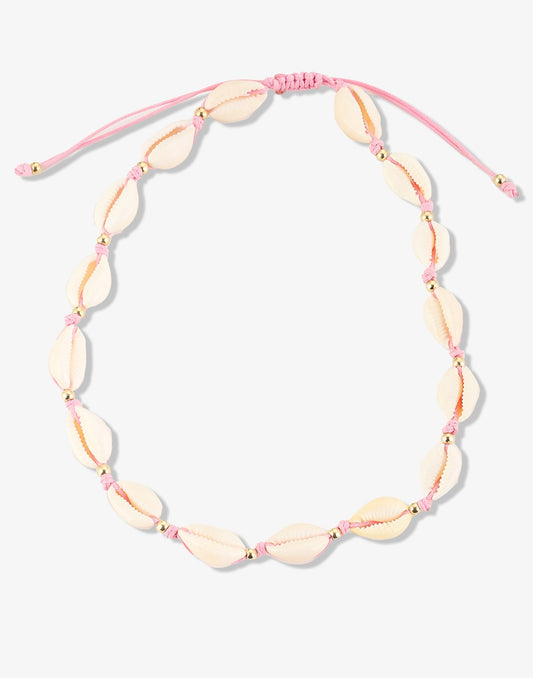 Schelpenketting roze