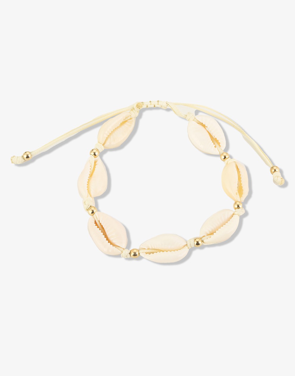 schelpenarmband beige