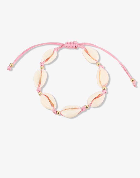 schelpenarmband roze