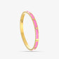 Bangle armband hartjes roze