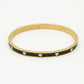 Bangle armband hartjes zwart
