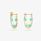 Oorsteker ketting beads turquoise