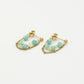 Oorsteker ketting beads turquoise