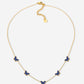 Ketting vlinders blauw goudkleurig