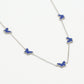 Ketting vlinders blauw zilverkleurig