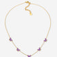 Ketting vlinders paars goudkleurig