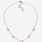 Ketting vlinders roze zilverkleurig