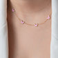 Ketting vlinders roze goudkleurig