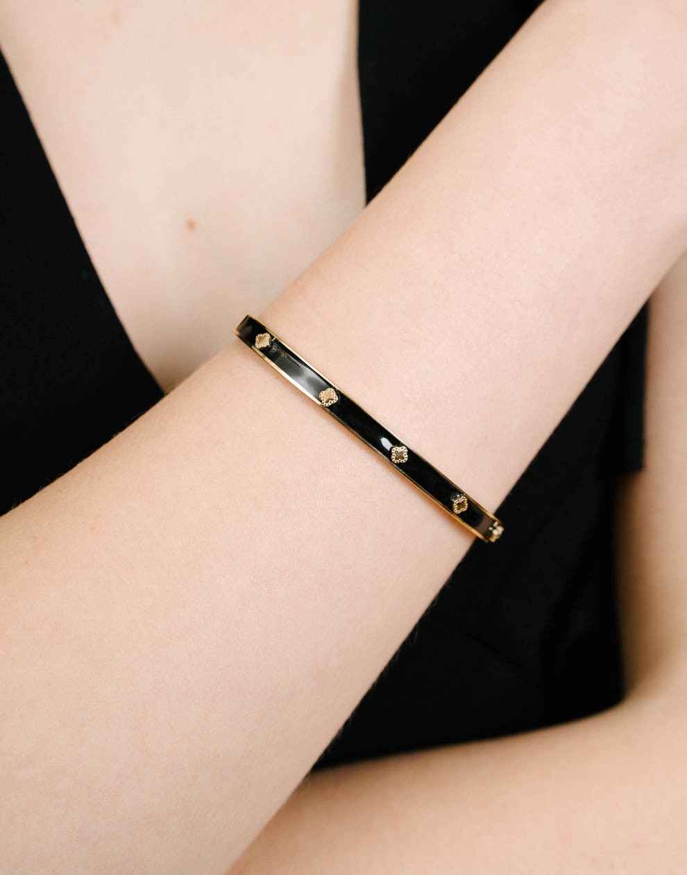 Bangle klavers zwart