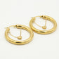 Oorringen hoops hangend hartje goudkleurig