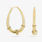Ovale bali hoop goudkleurig