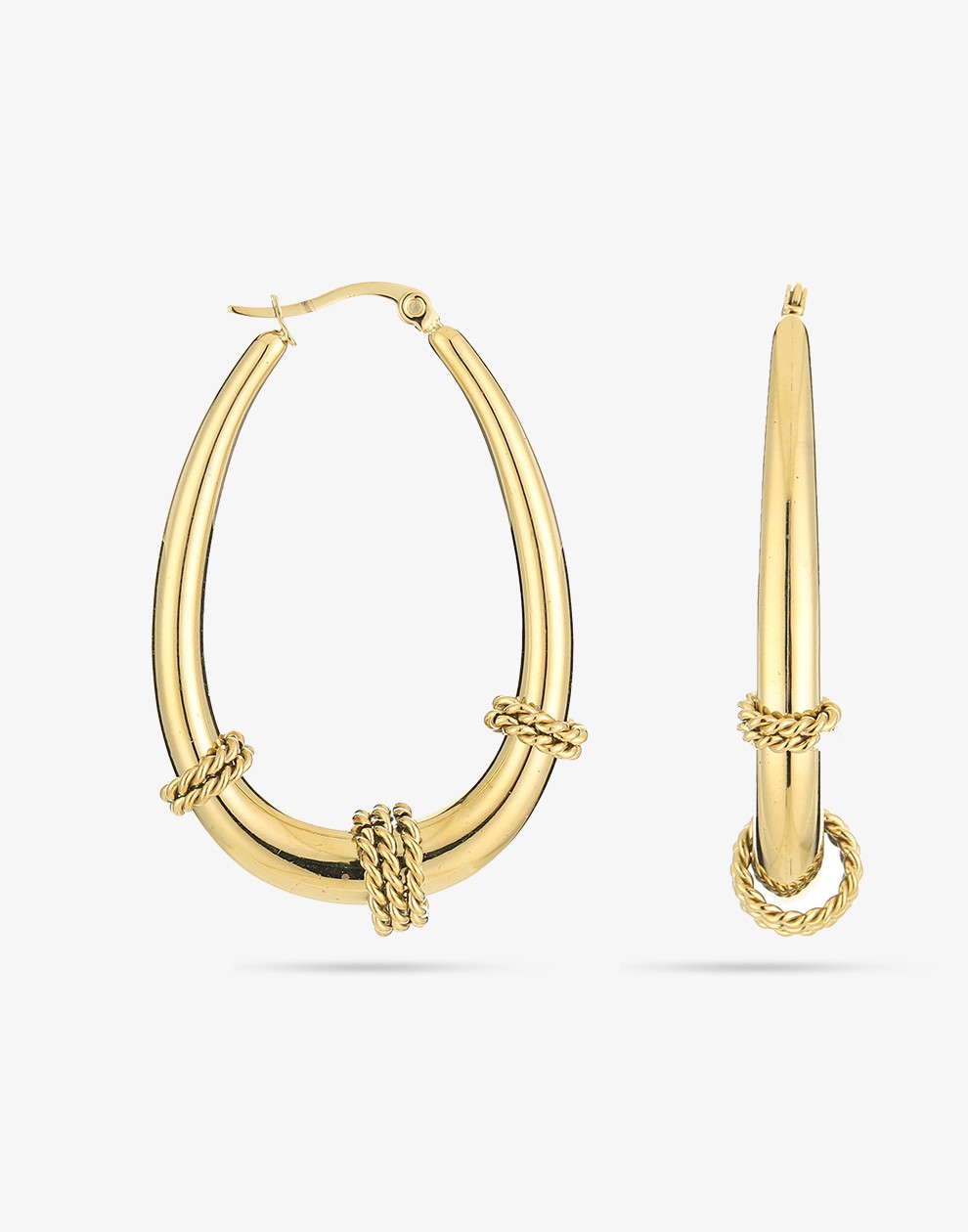 Ovale bali hoop goudkleurig
