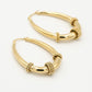 Ovale bali hoop goudkleurig