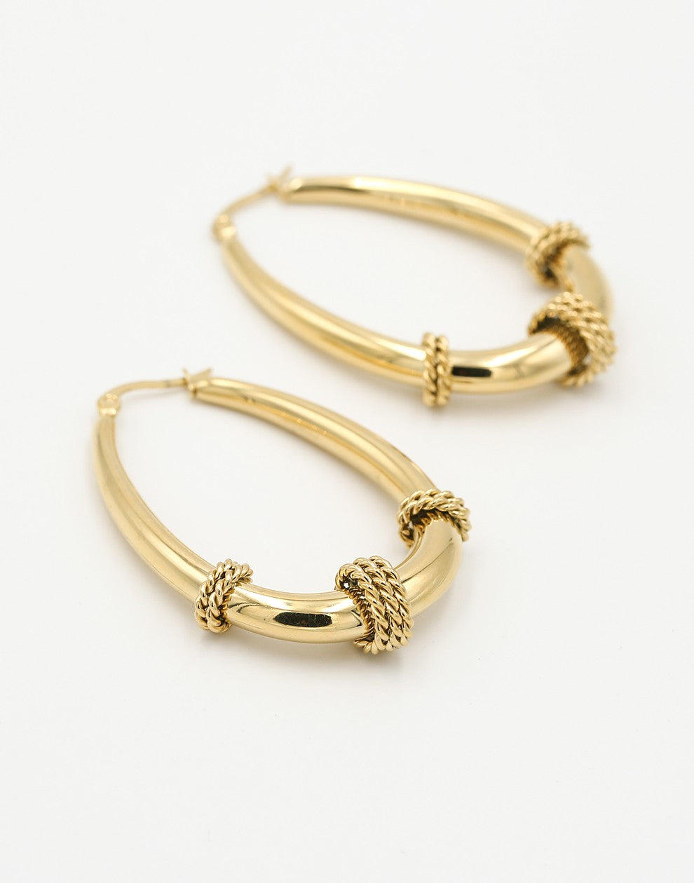 Ovale bali hoop goudkleurig
