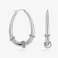 Ovale bali hoops zilverkleurig