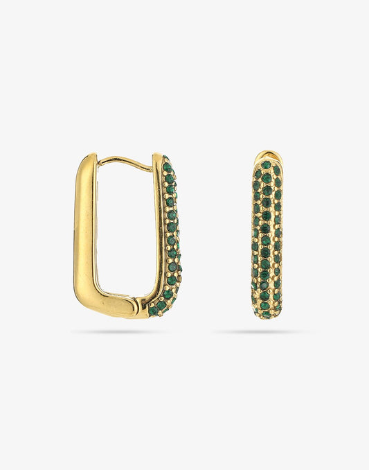 Hoops ovaal steentjes groen