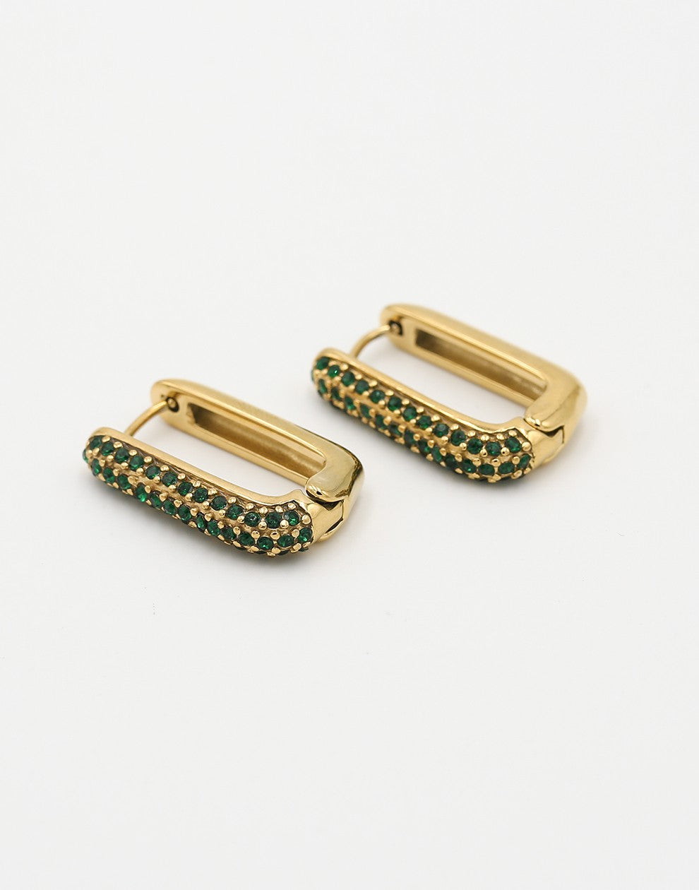 Hoops oval stones green