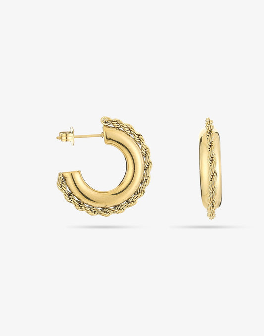 Chunky hoop tribal klein goudkleurig