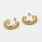 Chunky hoop tribal klein goudkleurig