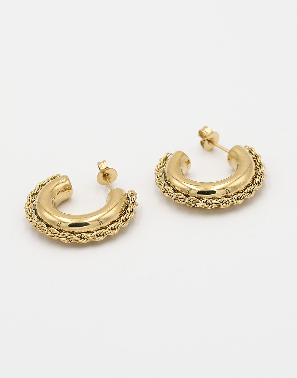 Chunky hoop tribal klein goudkleurig