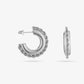 Chunky hoop tribal klein zilverkleurig