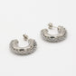 Chunky hoop tribal klein zilverkleurig
