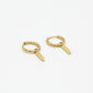 Oorring met staaf goudkleurig