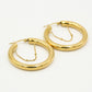 Oorringen hoops chain goudkleurig