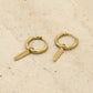 Oorring met staaf goudkleurig
