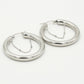 Oorringen hoops chain zilverkleurig