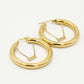 Oorringen hoops love goudkleurig