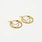 creolen dubbel chain goudkleurig